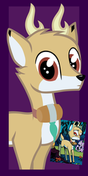 Size: 683x1368 | Tagged: safe, artist:brinazzle, idw, bramble, deer, g4, animal in mlp form, idw showified, show accurate, solo, vector