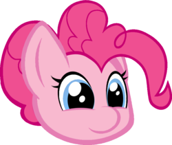 Size: 791x667 | Tagged: safe, artist:paragonaj, part of a set, pinkie pie, g4, cute, disembodied head, female, head, simple background, solo, transparent background