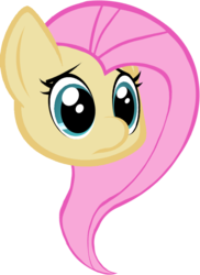 Size: 711x979 | Tagged: safe, artist:paragonaj, part of a set, fluttershy, g4, cute, disembodied head, female, head, simple background, solo, transparent background
