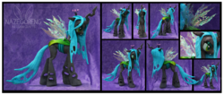 Size: 5686x2411 | Tagged: safe, artist:nazegoreng, queen chrysalis, g4, irl, photo, plushie, solo