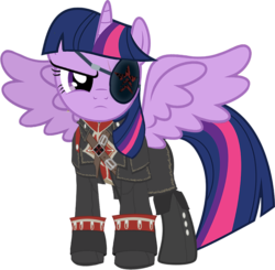 Size: 869x851 | Tagged: safe, artist:paragonaj, twilight sparkle, alicorn, pony, g4, assassin's creed, assassin's creed rogue, eyepatch, female, mare, renegade, shay cormac, shay patrick cormac, simple background, solo, transparent background, twilight sparkle (alicorn)