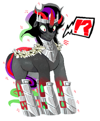 Size: 489x590 | Tagged: safe, artist:wynnchi, king sombra, g4, male, rainbow power, rainbow power-ified, simple background, solo, surprised, white background