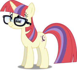 Size: 5477x5000 | Tagged: safe, artist:dashiesparkle, moondancer, pony, amending fences, g4, absurd resolution, cute, dancerbetes, female, glasses, loose hair, mare, simple background, smiling, solo, transparent background, vector