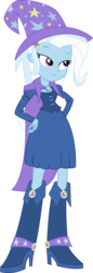Size: 569x1663 | Tagged: safe, artist:sketchmcreations, trixie, equestria girls, g4, my little pony equestria girls: rainbow rocks, cape, clothes, female, hand on hip, hat, high heel boots, inkscape, simple background, solo, transparent background, vector, wizard hat