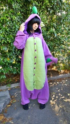 Size: 844x1498 | Tagged: artist needed, safe, spike, human, g4, clothes, convention, cosplay, craft, irl, irl human, kigurumi, onesie, photo, solo