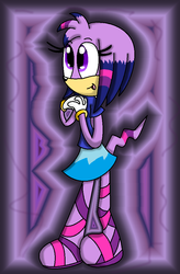 Size: 631x960 | Tagged: safe, artist:itsacandytime, twilight sparkle, anthro, plantigrade anthro, g4, female, solo, sonic the hedgehog (series), sonicified, style emulation