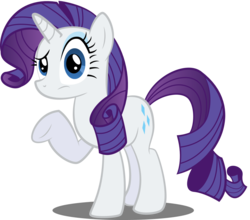 Size: 1295x1139 | Tagged: safe, artist:spellboundcanvas, rarity, pony, unicorn, g4, female, looking at you, mare, raised hoof, simple background, solo, transparent background