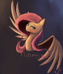 Size: 1200x1400 | Tagged: safe, artist:miokomata, fluttershy, g4, fangs, female, looking at you, solo