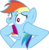 Size: 6000x6179 | Tagged: safe, artist:aethon056, rainbow dash, g4, trade ya!, absurd resolution, female, screaming, simple background, solo, transparent background, vector