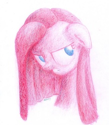 Size: 836x955 | Tagged: safe, artist:aemuhn, pinkie pie, g4, colored pencil drawing, female, pinkamena diane pie, solo, traditional art