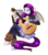 Size: 1024x1151 | Tagged: dead source, safe, artist:naminzo, oc, oc only, oc:sweet hum, bat pony, anthro, unguligrade anthro, acoustic guitar, anthro oc, cleavage, clothes, crying, deviantart watermark, eyes closed, fangs, female, guitar, musical instrument, obtrusive watermark, singing, sitting, smiling, spread wings, watermark