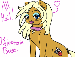 Size: 967x737 | Tagged: safe, artist:bijouteriebuss, oc, oc only, oc:bijouterie buss, big lips, bimbo, cute, tan