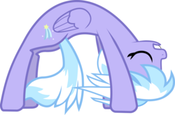 Size: 2159x1424 | Tagged: safe, artist:wissle, cloudchaser, pegasus, pony, g4, backbend, bridge stretch, cute, cutechaser, eyes closed, female, flexible, folded wings, mare, side view, simple background, solo, stretching, transparent background, vector, wings