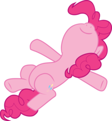 Size: 1949x2113 | Tagged: safe, artist:wissle, pinkie pie, earth pony, pony, g4, too many pinkie pies, belly, female, lying, mare, nose in the air, on back, simple background, solo, transparent background, vector