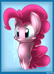 Size: 1024x1396 | Tagged: safe, artist:neoncel, pinkie pie, earth pony, pony, g4, belly button, bipedal, chibi, female, solo