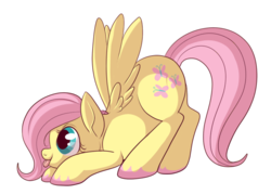 Size: 725x518 | Tagged: safe, artist:lulubell, fluttershy, g4, cute, female, filly, shyabetes, simple background, solo, tongue out, transparent background, unshorn fetlocks, younger