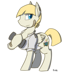 Size: 2672x2737 | Tagged: safe, artist:erthilo, oc, oc only, oc:marshmallow sundae, pegasus, pony, fallout equestria, fallout equestria: outlaw, high res, simple background, solo, transparent background