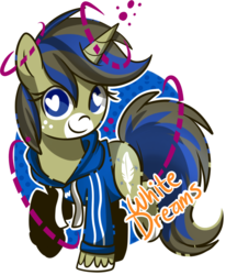 Size: 800x969 | Tagged: safe, artist:xwhitedreamsx, oc, oc only, oc:fable tail, clothes, heart eyes, simple background, solo, transparent background, wingding eyes