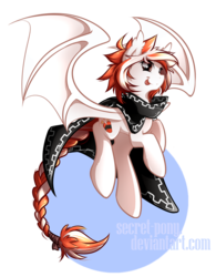 Size: 624x799 | Tagged: safe, artist:secret-pony, oc, oc only, oc:firecracker, bat pony, pony, solo