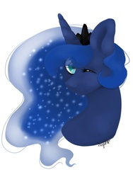 Size: 1024x1365 | Tagged: safe, artist:misocosmis, princess luna, g4, female, solo