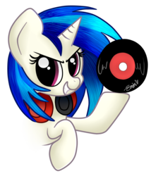 Size: 812x947 | Tagged: safe, artist:applefritta, dj pon-3, vinyl scratch, pony, unicorn, g4, cute, female, grin, simple background, smiling, solo, transparent background, vinylbetes