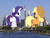 Size: 1814x1361 | Tagged: safe, artist:sapphire-beauty0, artist:theotterpony, artist:zomgmad, applejack, rarity, earth pony, pony, unicorn, g4, butt, frankfurt, germany, giant pony, irl, macro, photo, plot, plot pair, size difference, story included