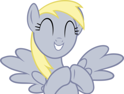 Size: 6204x4703 | Tagged: safe, artist:slb94, derpy hooves, pegasus, pony, g4, slice of life (episode), ^^, absurd resolution, cute, eyes closed, female, mare, simple background, solo, transparent background, vector