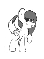 Size: 1260x1695 | Tagged: safe, artist:woona, oc, oc only, oc:woona, original species, shark pony, black and white, grayscale, monochrome, solo