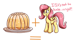 Size: 1785x1042 | Tagged: safe, artist:graphenescloset, fluttershy, g4, female, jello, solo, this will end in weight gain