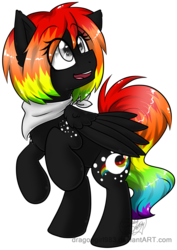 Size: 1368x1931 | Tagged: safe, artist:diigii-doll, oc, oc only, oc:spectral night, pegasus, pony, eye clipping through hair, solo