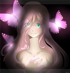 Size: 854x884 | Tagged: safe, artist:loure201, fluttershy, human, g4, female, humanized, solo