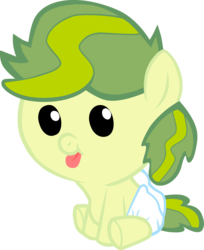 Size: 1419x1735 | Tagged: safe, artist:andreavalentina991, apple bud, pony, g4, baby, baby pony, budbetes, colt, cute, daaaaaaaaaaaw, diaper, foal, male, simple background, tongue out, transparent background, vector