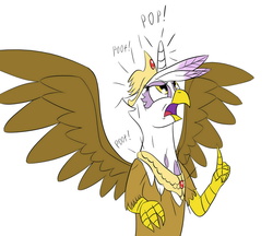 Size: 1200x1035 | Tagged: safe, artist:8aerondight8, gilda, griffon, g4, ascension, everyone is an alicorn, female, gildicorn, grifficorn, meme, princess, princess gilda, solo, thanks m.a. larson, xk-class end-of-the-world scenario