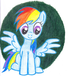 Size: 2079x2342 | Tagged: safe, artist:failduck, rainbow dash, g4, female, high res, solo, traditional art