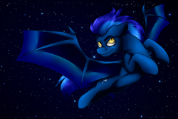 Size: 4500x3000 | Tagged: safe, artist:kobayashi-maruu, oc, oc only, oc:shooting star, bat pony, pony, solo