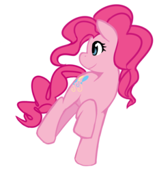 Size: 1434x1558 | Tagged: safe, artist:peachy-pudding, pinkie pie, g4, female, simple background, solo, transparent background