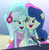 Size: 699x714 | Tagged: safe, artist:rivalcat, edit, edited screencap, screencap, bon bon, lyra heartstrings, sweetie drops, equestria girls, g4, my little pony equestria girls: rainbow rocks, cropped, horn, implied lesbian, ponied up, ship:lyrabon, shipping