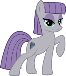 Size: 5262x6000 | Tagged: safe, artist:slb94, maud pie, g4, absurd resolution, female, frown, looking at you, pose, raised hoof, rarity pose, simple background, solo, transparent background, vector, wrong cutie mark