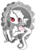 Size: 750x1000 | Tagged: safe, artist:sambragg, fluttershy, g4, female, flutterbat, grayscale, limited palette, monochrome, partial color, red eyes, sitting, solo