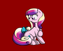 Size: 1257x1034 | Tagged: safe, artist:alazak, princess cadance, earth pony, pony, g4, female, race swap, solo, tail bow