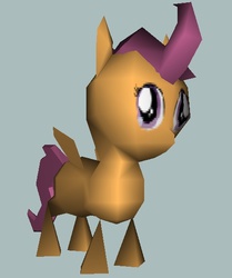 Size: 468x561 | Tagged: safe, artist:fillerartist, scootaloo, g4, 3d, female, kill me, low poly, low-poly, solo, stylistic suck