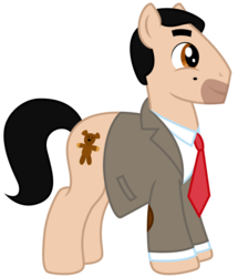 Size: 828x964 | Tagged: safe, artist:famousmari5, earth pony, pony, male, mr bean, ponified, simple background, solo, stallion, transparent background, vector