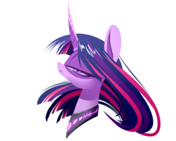 Size: 1280x1024 | Tagged: safe, artist:underpable, twilight sparkle, g4, female, glare, horn, horn ring, looking at you, lord of the rings, portrait, ring, solo, the one ring