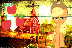 Size: 1024x683 | Tagged: safe, artist:brunoprower500, applejack, g4, sweet apple acres, wallpaper