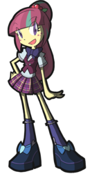 Size: 400x753 | Tagged: safe, artist:rvceric, sour sweet, equestria girls, g4, my little pony equestria girls: friendship games, bowtie, clothes, crystal prep academy, crystal prep academy uniform, crystal prep shadowbolts, cute, female, looking at you, ponytail, school uniform, shoes, simple background, skirt, solo, sourbetes, transparent background