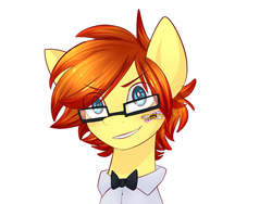 Size: 1280x960 | Tagged: safe, artist:sugarberry, bandaid, bowtie, browser ponies, dora márquez, dora the explorer, firefox, glasses, hello kitty, kitty white, rule 63, sanrio, solo
