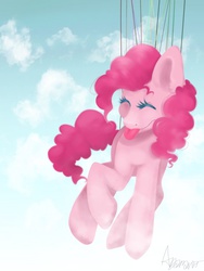 Size: 1024x1365 | Tagged: safe, artist:misocosmis, pinkie pie, g4, female, happy, solo, tongue out
