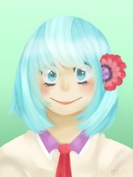 Size: 1024x1365 | Tagged: safe, artist:misocosmis, coco pommel, human, g4, female, humanized, smiling, solo