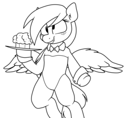 Size: 1280x1214 | Tagged: safe, artist:smogslog, derpy hooves, pegasus, pony, g4, female, grayscale, mare, monochrome, muffin, solo