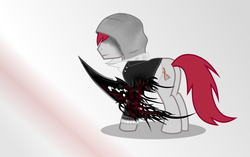 Size: 1838x1153 | Tagged: safe, artist:deadmeat1492, pony, [prototype], alex mercer, clothes, crossover, hoodie, ponified, solo